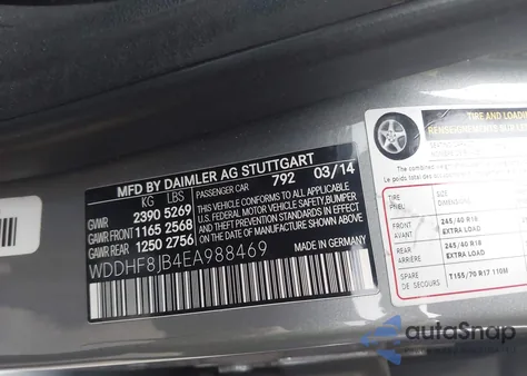 2014 Mercedes-Benz E 350 4Matic z USA, uszkodzony, nr VIN WDDHF8JB4EA988469